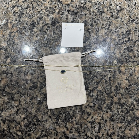 Kendra Scott Gold and Blue Double Chain Necklace - Picture 3 of 3